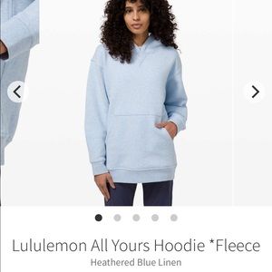 Lululemon heathered blue linen all yours hoodie 6